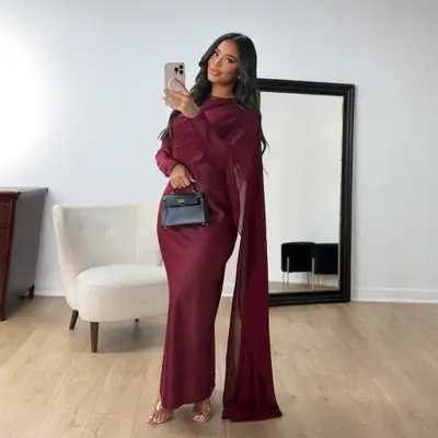 Image de Robe de Soirée Élégante en Satin Mousseline
