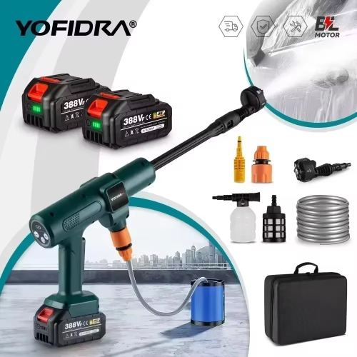 Bild von Yofidra 200 Bar Akku-Hochdruckreiniger mit 6-in-1-Wasser-Pistole – Kabelloser Garten- und Auto-Reiniger für Makita-Akku, leistungsstark & vielseitig