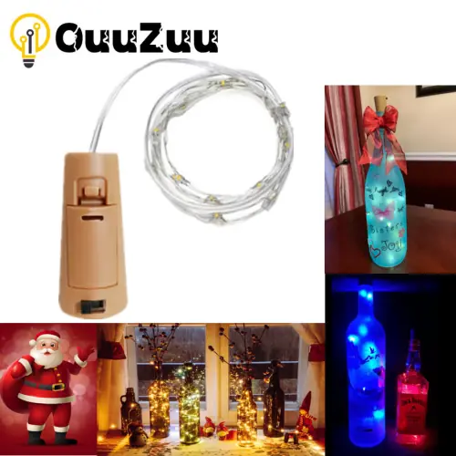Image de Lumières LED en Liège pour Bouteilles - Déco Festive