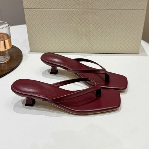 Bild von Sommerliche Damen-Clip-Toe Hausschuhe mit Komfort-Absatz – Leichte Gleitschuhe für Casual-Look und Street Style