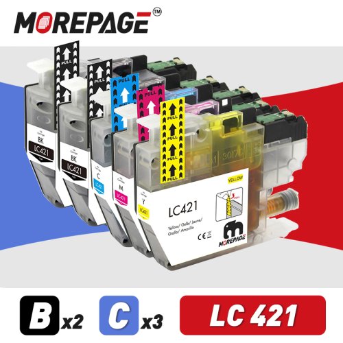 Zdjęcie Kompatybilny wkład atramentowy LC421XL do drukarek Brother DCP-J1050DW, MFC-J1010DW, DCP-J1140DW – wysoka jakość i oszczędność