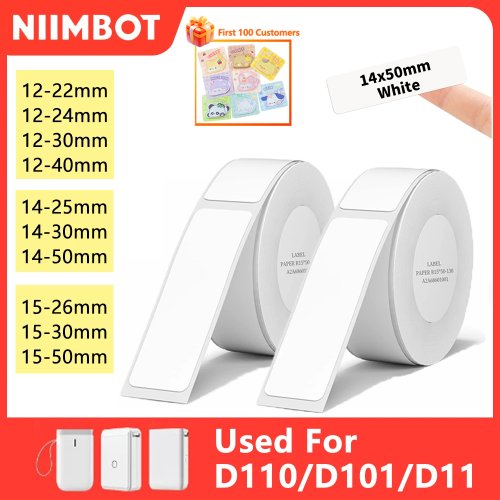 Image de Mini Imprimante Thermique Portable - Rouleau Étiquettes Blanches Anti-Huile