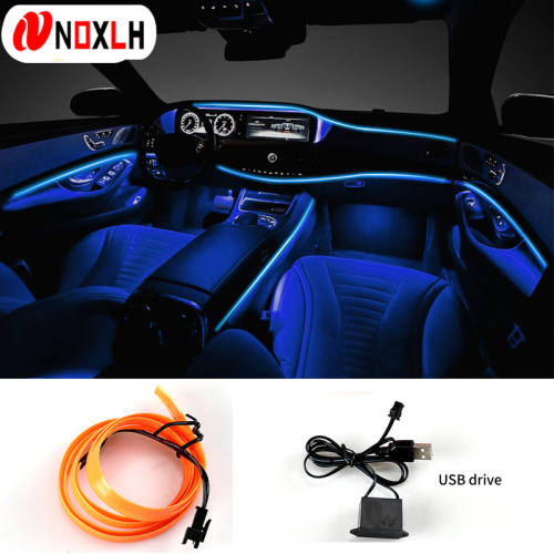 Bild von 5 Meter LED Flexible Streifen Licht für Auto-Innenraum – USB-betrieben, Kaltweiß, Dekorative Ambientebeleuchtung mit 5V Spannung