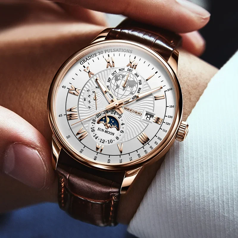 Immagine di Orologio Uomo Luxury Cronografo con Fasi Lunari 2025