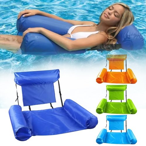 Image de Matelas d'eau flottant gonflable - Lit de piscine adulte