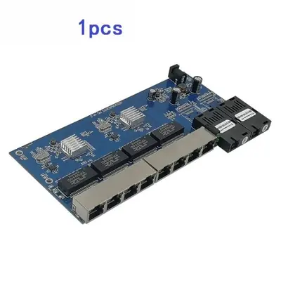 Image de Commutateur Ethernet PoE 8 Ports RJ45 + 2 Fibres Optiques Gigabit