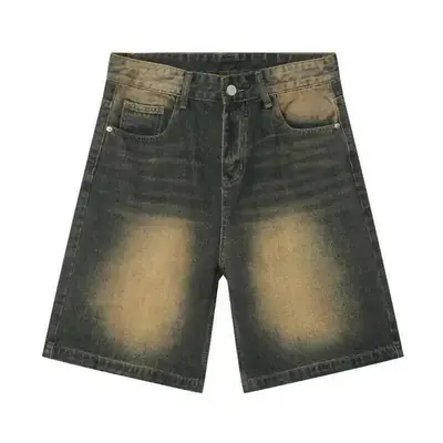 Image de Jeans Shorts Homme Décontractés - Style Vintage Coréen