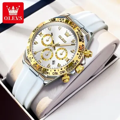 Image de Montre Femme Sportive Élégante avec Chronographe et Calendrier