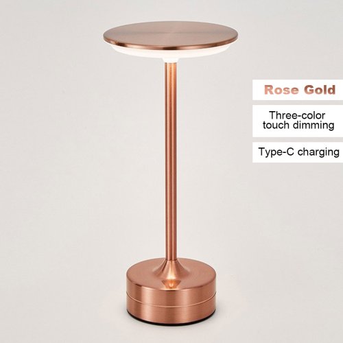 Bild von LED-Tischlampe mit Touchsensor – USB-aufladbares Nachtlicht, tragbare Leselampe für Schlafzimmer, Restaurant, Hotel und Bar