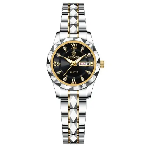 Image de Montre Quartz Femme Binbond B2521 - Étanche 30m, Date & Jour