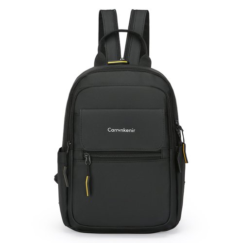 Image of Stylish Men's Small Daypack in Premium Soft PU Leather – Casual Backpack for Teenagers and Adults, Zippered Crossbody Bag with Adjustable Straps