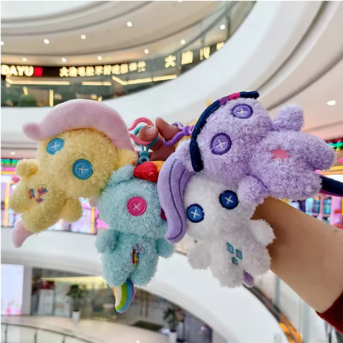 Imagen de Bolso de Felpa Kawaii con Personajes de My Little Pony: Twilight Sparkle, Fluttershy y Pinkie Pie – Llavero Colgante Ideal como Regalo para Niños y Fans