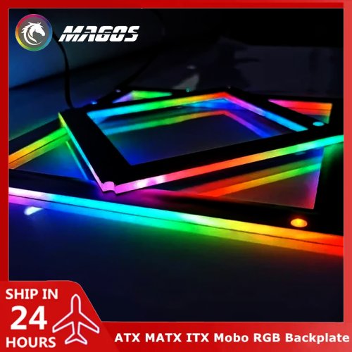 Afbeelding van RGB Backlight Moederbord Frame met 5V ARGB Sync voor ATX, Micro-ATX en ITX – Gamer Mod Accessoire met Lichtvervuiling Voordeel