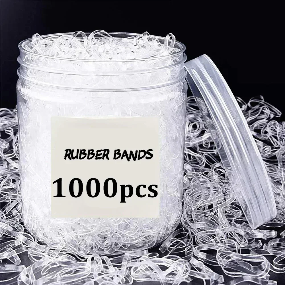 Immagine di Elastici per Capelli Trasparenti - 800/1000 Pezzi