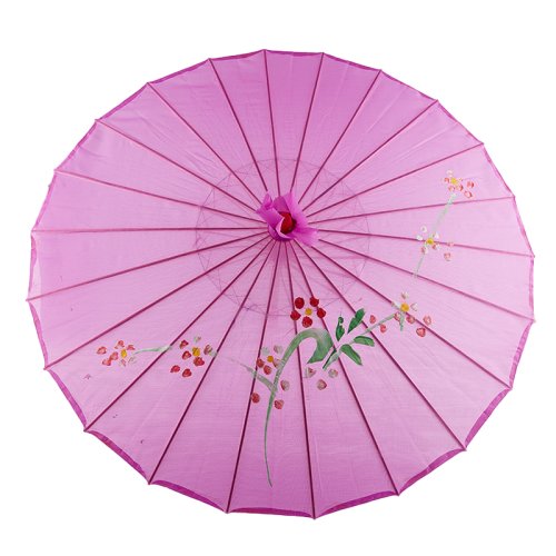 Immagine di 82/84cm ombrello da donna in tessuto di seta fiori di ciliegio giapponesi ombrello da ballo antico ombrello decorativo in carta a olio in stile cinese