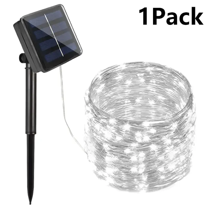 Image de Guirlande Lumineuse Solaire LED - 7m à 32m - Étanche & décorative