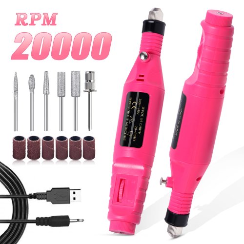 Immagine di Set Professionale per Lucidatura Unghie con Trapano Elettrico: Kit Completo per Manicure e Pedicure di Alta Precisione