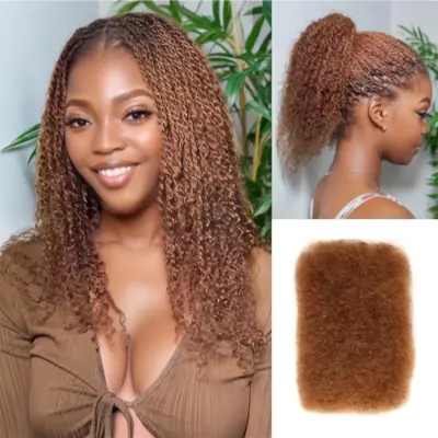 Image de Cheveux Afro Kinkys en Vrac 50g - Extensions pour Locs et Crochets