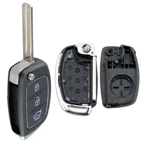 Image de Coque Clé Voiture pour Hyundai - Remplacement 3 Boutons