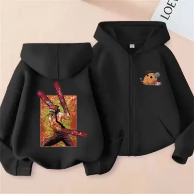 Image de Sweat à Capuche Tronçonneuse Denji Pochita - Manga Anime