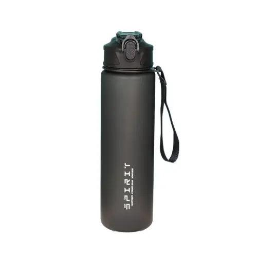 Image de Bouteille d'eau 750ml avec paille et marqueur de temps