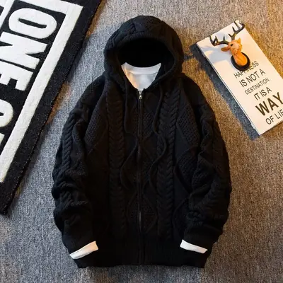 Image de Chandail Homme Vintage à Capuche - Épais et Chaud