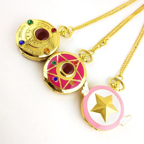 Afbeelding van Anime Sakura Horloge met Strass en Maansteen