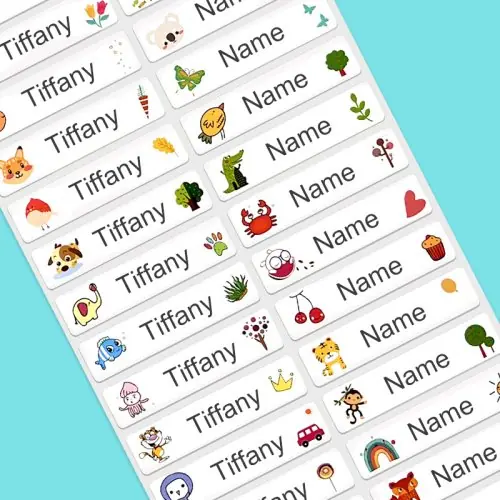 Image de Étiquettes Personnalisées pour Enfants - Imperméables & Durables
