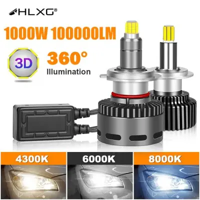 Image de Phares LED H7/H4/H11 6000K - Éclairage Puissant & Anti-erreur Canbus