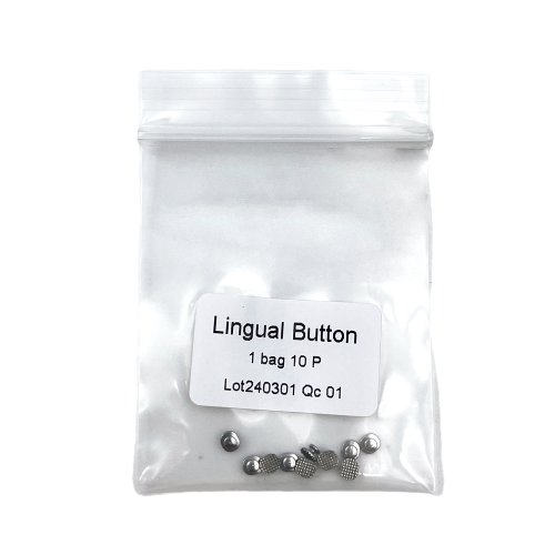 Immagine di PIORPOY 10 Pz/pacco Dentale Ortodontico Bottoni Linguali Per Bondable Maglia Rotonda Base Lingua di Metallo Fibbia Laterale Materiali Per Odontoiatria