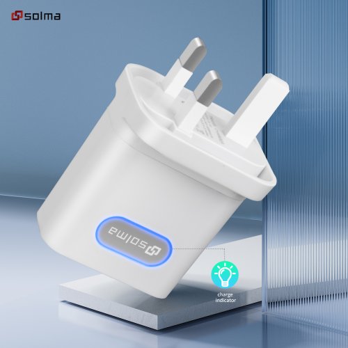 Immagine di Caricatore da Parete USB con 3 Porte, 3.1A, Adatto per iPhone, Xiaomi e Altri Dispositivi, Carica Rapida Universale con Display LED