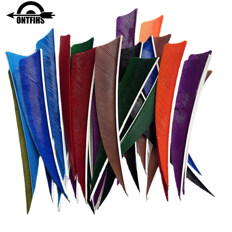 Image of 50-Pack Natural Turkey Feather Archery Fletching for RW-4 Shield Arrow Stabilization – Premium Quality Arrow Feathers for Hunting & Target Shooting