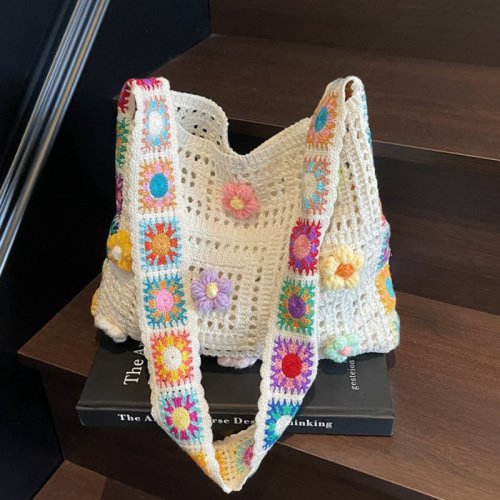 Image de Sac Boho Crochet Femme - Grande Capacité & Style Été