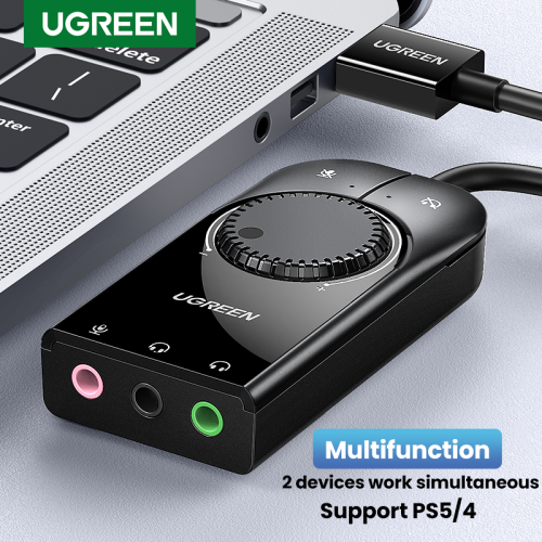 Image de Carte Son USB Externe Ugreen - Audio HD pour PC, PS5 & Casque