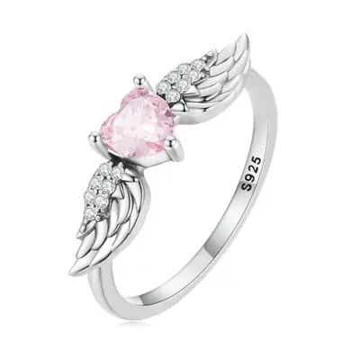 Image de Bague Ange Aile en Argent Sterling - Cadeau Éternel