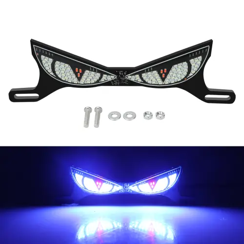 Image de Feux LED Œil de Serpent pour Moto - Éclairage Arrière Stroboscopique