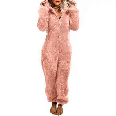 Image de Pyjama Barboteuse Peluche Femme - Chaud & Confortable