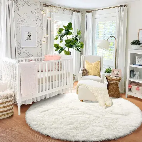 Image de Tapis Rond Peluche Princesse - Doux & Mignon