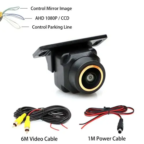 Image de Caméra de Recul HD 1080p Fisheye Étanche avec Vision Nocturne