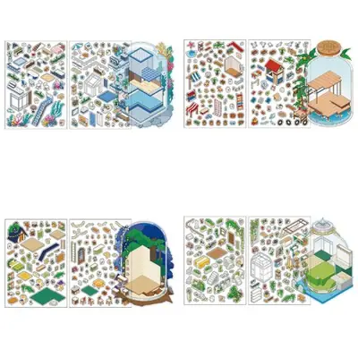 Image de Stickers 3D Paysage - Jeu de Collage Créatif pour Enfants