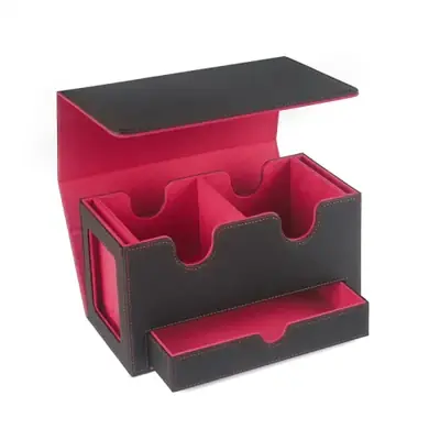 Image de Étui 3 en 1 pour Cartes de Jeu - Cuir PU, 200+ Cartes
