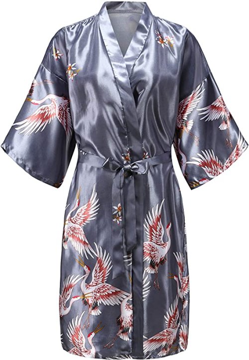 Afbeelding van Elegante Zijden Kimono voor Bruid & Bruidsmeisjes