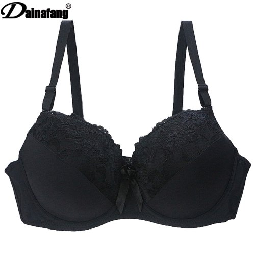 Image of Elegant Lace Bra for Women in Sizes 34-44, Band 75-100, Cups B to E – Plus Size Sexy Lingerie with Comfortable Fit and Feminine Design
