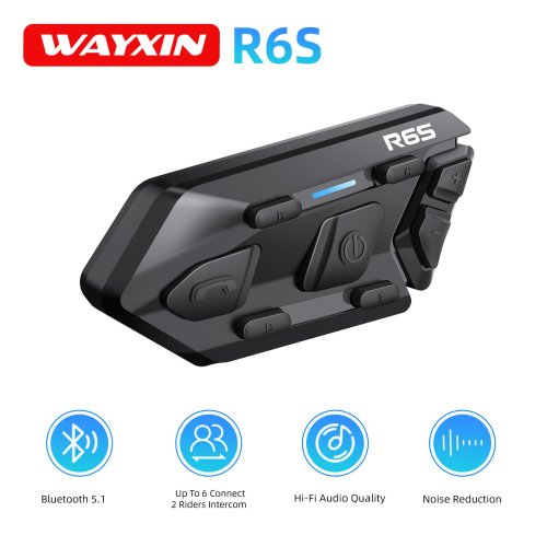 Imagen de Auriculares Bluetooth para Casco de Moto con Intercomunicador y GPS