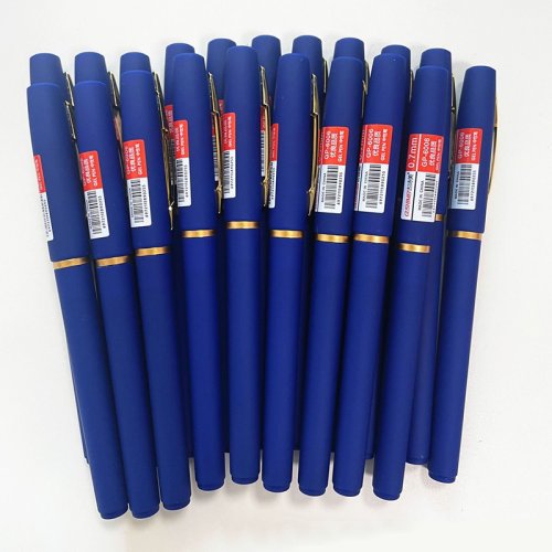 Imagen de Bolígrafos de Gel azul de gran capacidad, bolígrafo y recambios para firma de tinta azul de 0,7mm, papelería de oficina, suministros escolares, 13 Uds.
