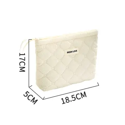 Image de Trousse de Maquillage Florale Matelassée - Grand Sac de Voyage