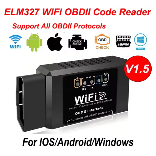 Immagine di Scanner OBD2 WiFi ELME327 V1.5 - Diagnosi Auto per Android, iOS e PC