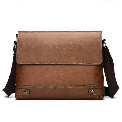 Image de Sac Bandoulière Homme Cuir Rétro - Style Business & Décontracté