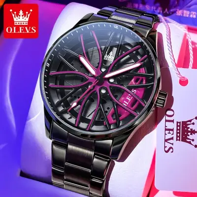 Image de Montre Homme Quartz Rotative Lumineuse - Design Sportif