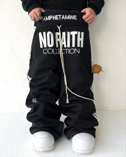 Image of Y2K Trendy Gothic English Letter Embroidered Striped Men's Sportswear Pants – Retro Harajuku High Street Punk Casual Trousers